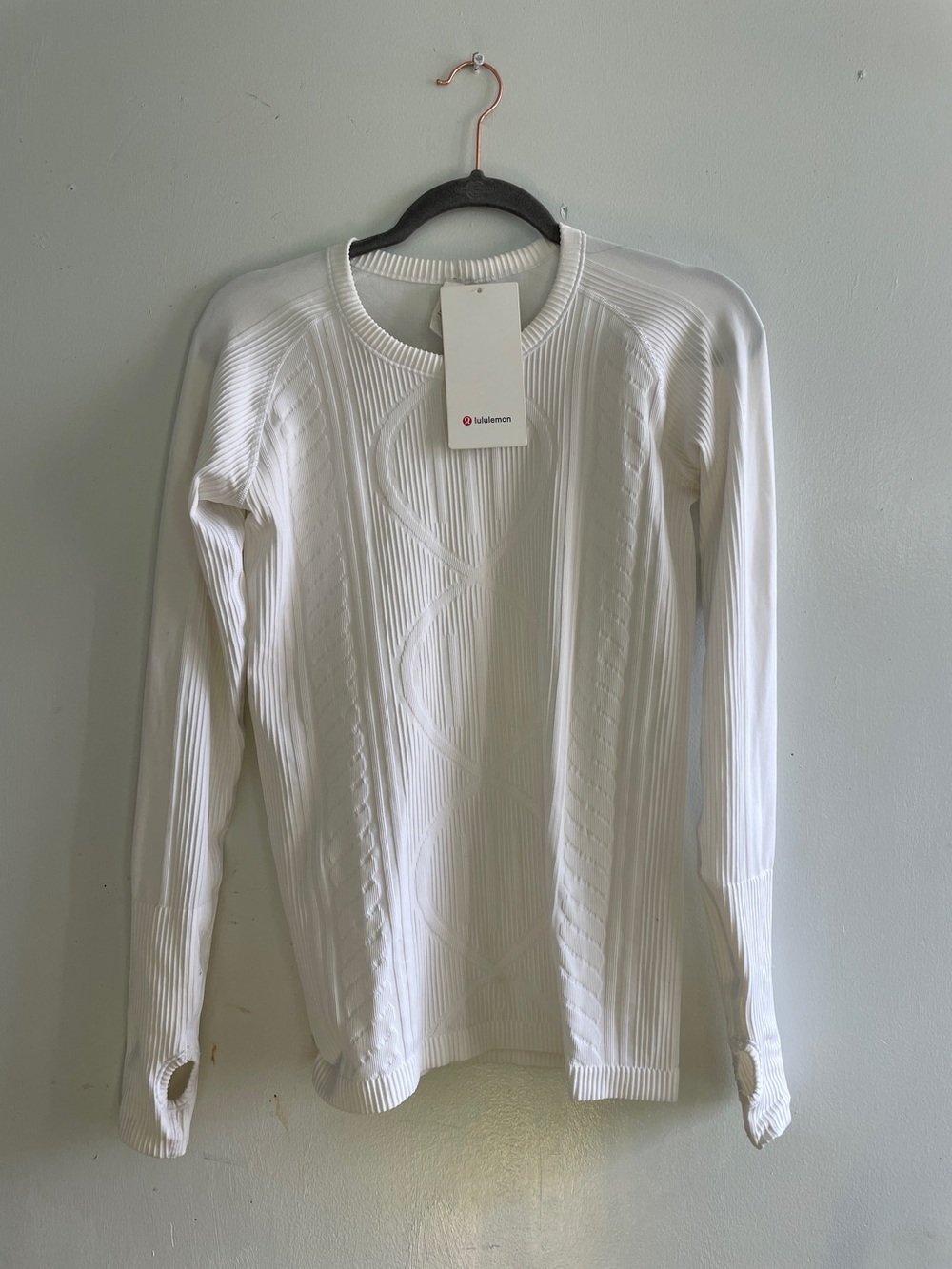 lululemon athletica White Textured Crewneck Sweater